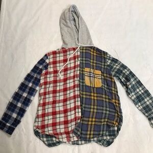 Plaid Patchwork Hoodie